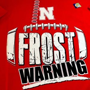 Hard to find Nebraska frost warning tshirt, NWT!